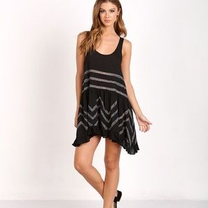 Intimately Free People Slip Lace Trapeze Black XS